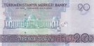 Туркмения 20 манат 2020 25-летие нейтралитету