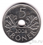 Норвегия 5 крон 2008