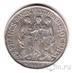 Датская Вест-Индия 40 центов (2 франка) 1905