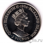 Фолклендские острова 2 фунта 1996 Король Генрих VIII (в конверте)