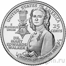 Новинка: США 25 центов 2024 Мэри Эдвардс Уокер (P)(D)!