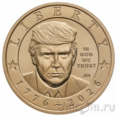 Новинка: США 1 доллар 2026 250 лет независимости США: Дональд Трамп!