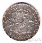 Испания 2 песеты 1882