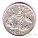 Австралия 6 пенсов 1927