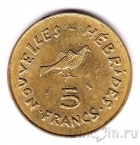 Новые Гебриды 5 франков 1970