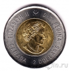 Канада 2 доллара 2019 75 лет высадки в Нормандии (цветная)