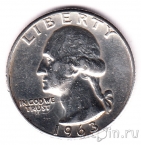 США 25 центов 1963